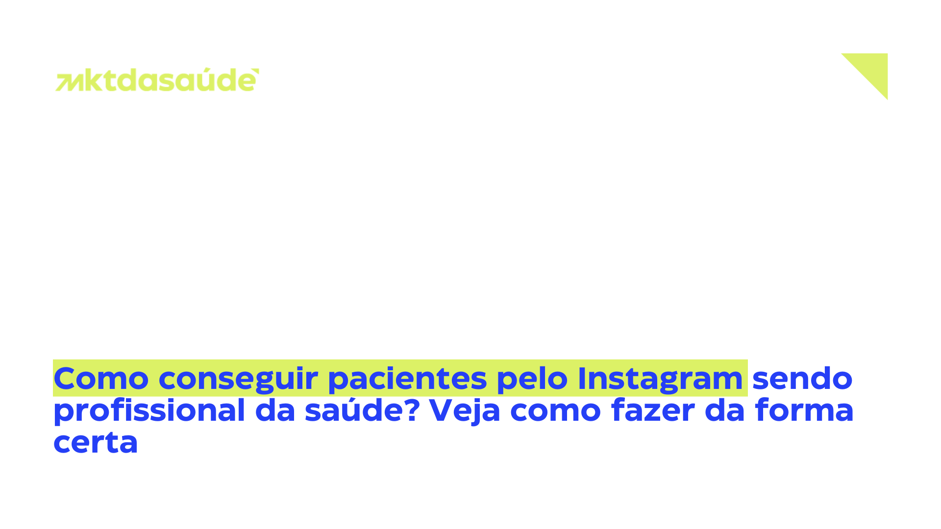 Como conseguir pacientes pelo Instagram