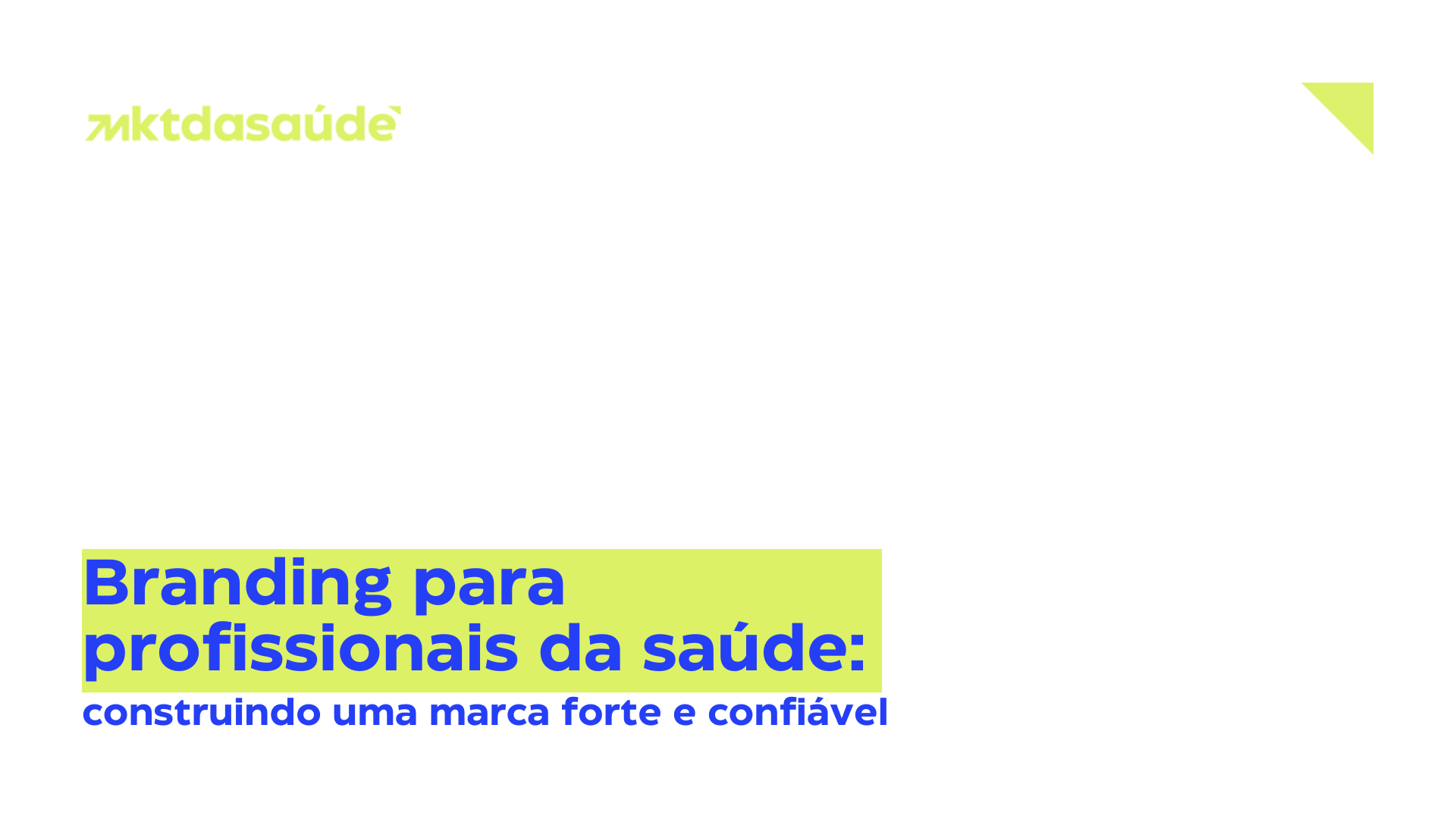 Branding para profissionais da saúde