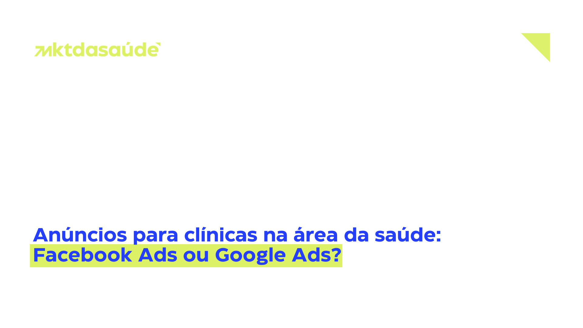 Anúncios para clínicas