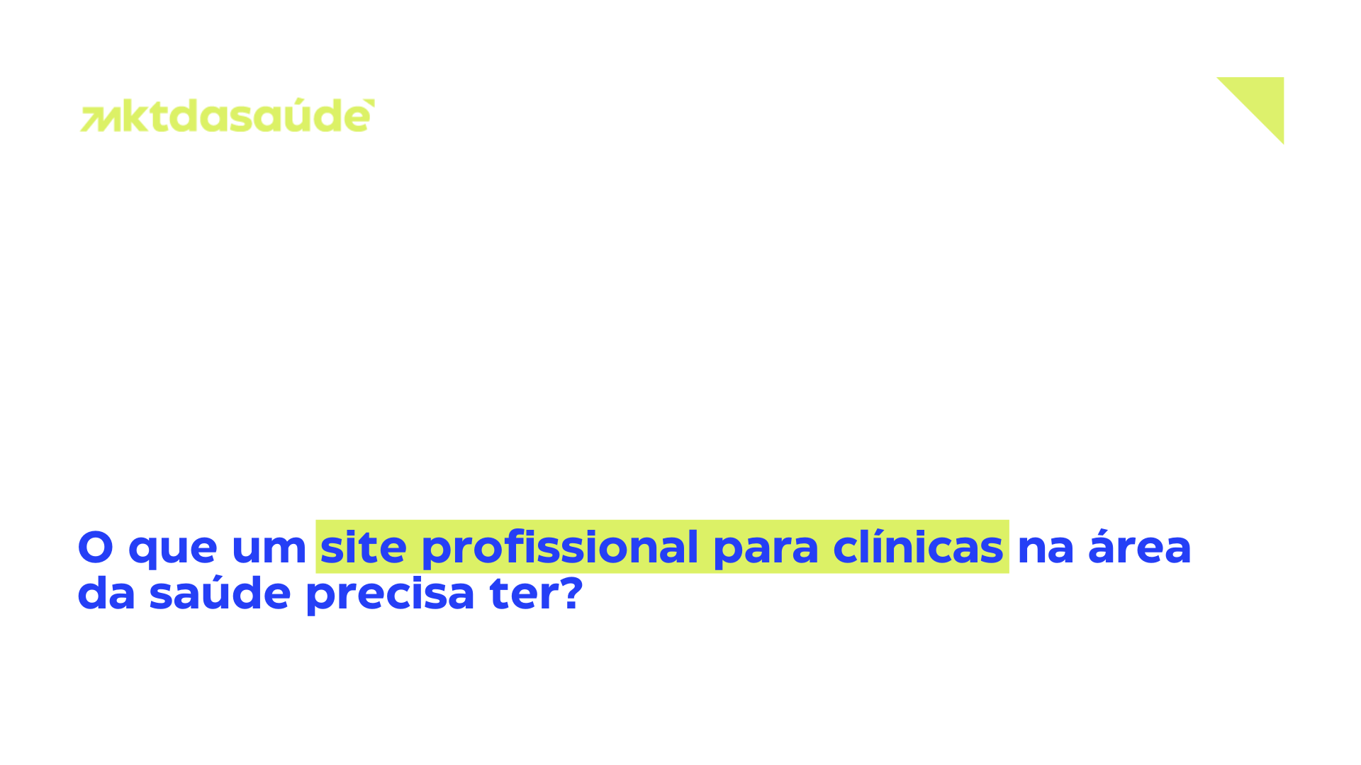 Site profissional para clínicas