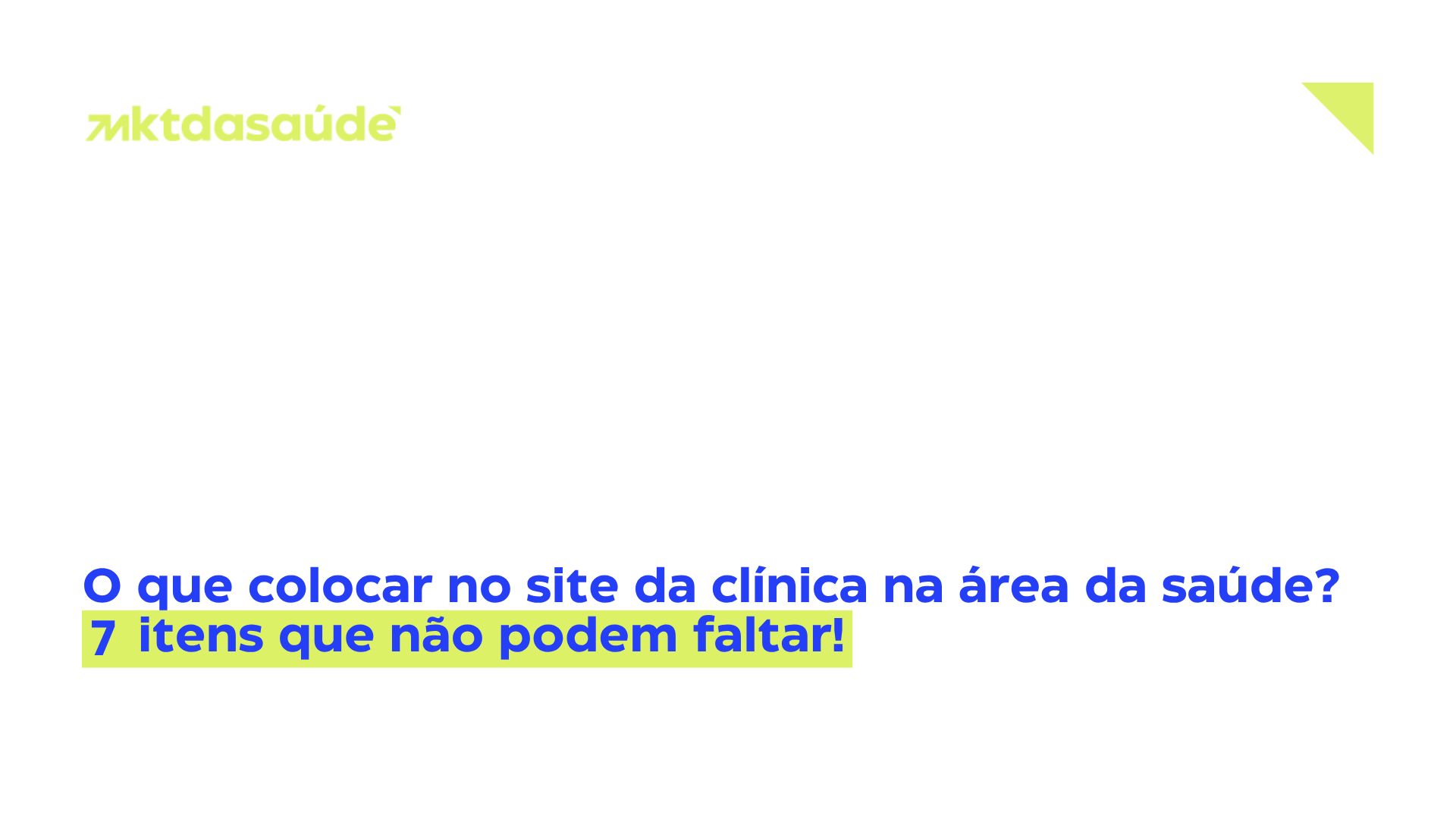 O que colocar no site da clínica