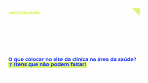 O que colocar no site da clínica