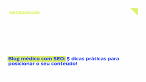 Blog médico com SEO