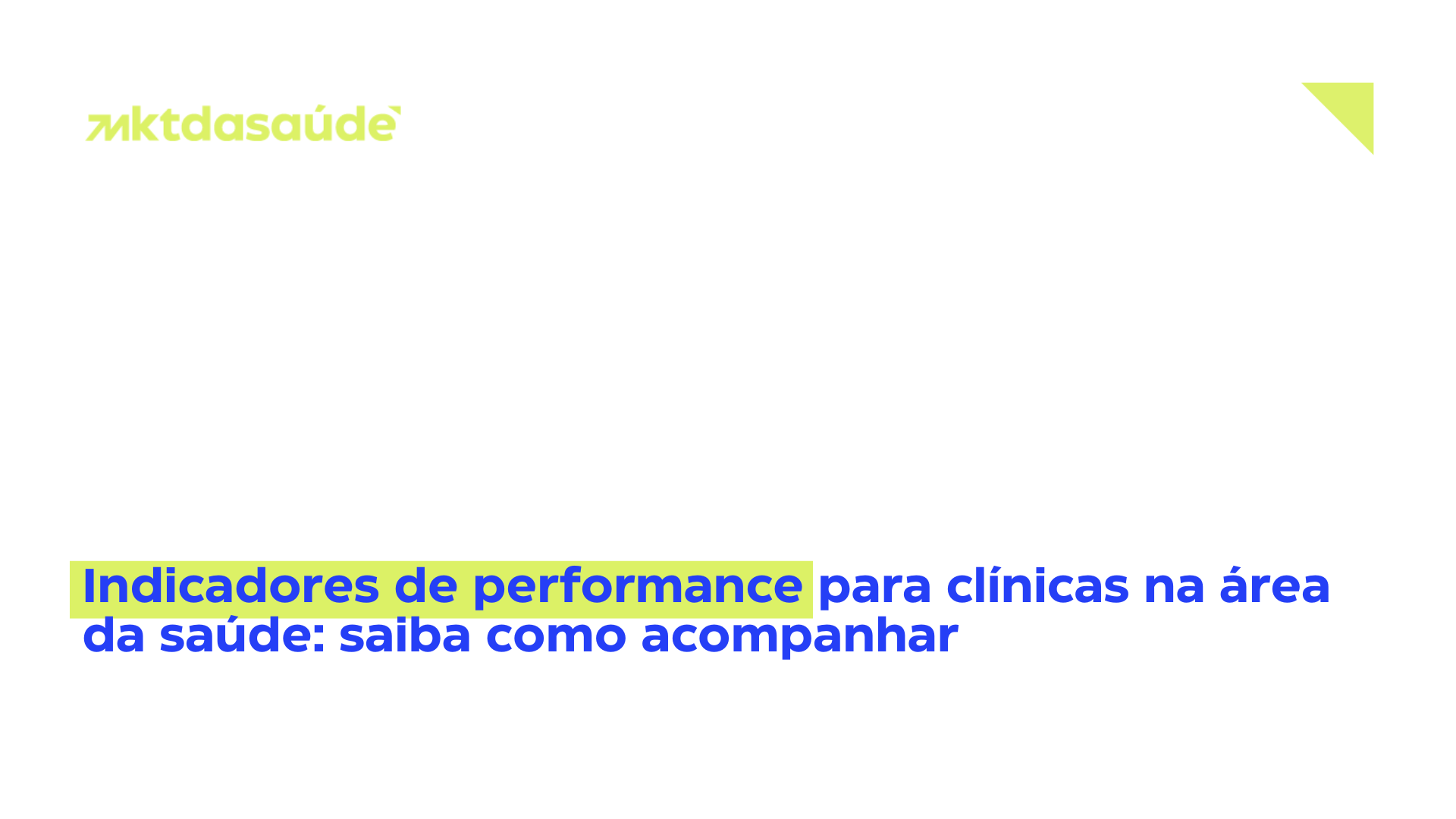 Indicadores de performance